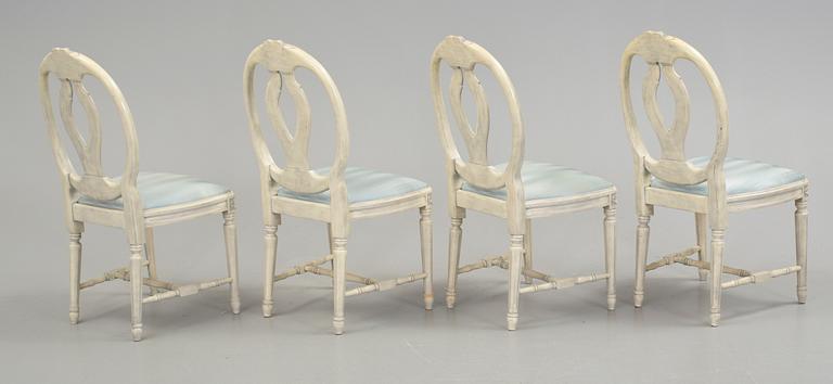 STOLAR, 4 st. Gustaviansk stil, den s k Svenska modellen. 1900-talets slut.