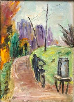 Agda Holst, On the country road.