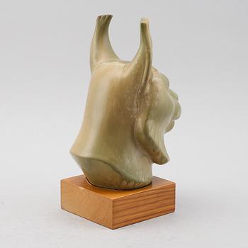 FIGUR, stengods, Gunnar Nylund, Rörstrand, monogramsignerad.
