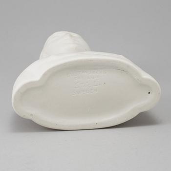 STIG LINDBERG figurin i parian, "Mannen med masken", Gustavsberg 1970-tal. Modellen formgiven 1944.