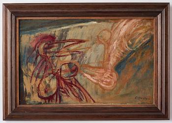 CO Hultén, oil on relined canvas, signed, executed around 1950.