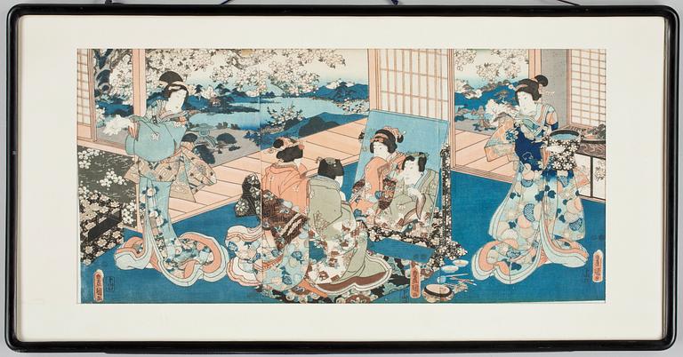 UTAGAWA KUNISADA (TOYOKUNI III), träsnitt, sign.