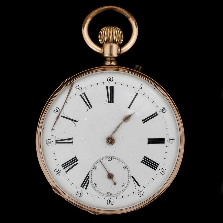 HERRFICKUR, guld 14k, sent 1800-tal. Vikt ca 70 gram.