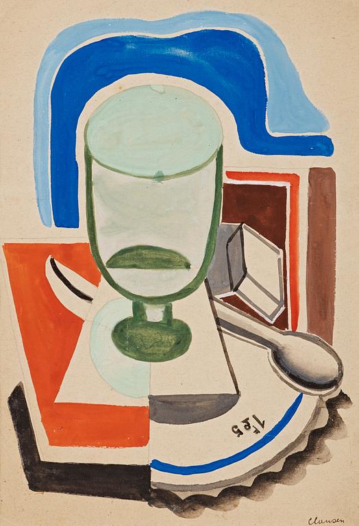 Franciska Clausen, Still life with glass.