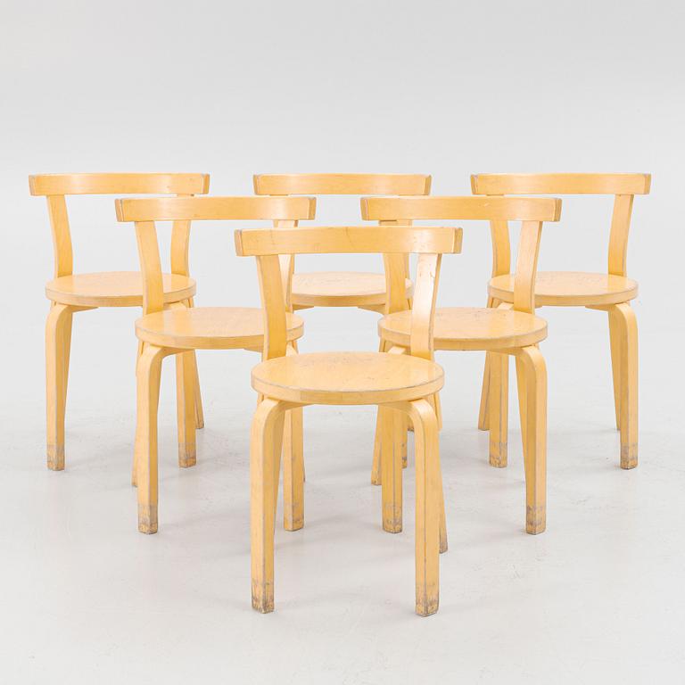 Alvar Aalto, stolar, 6 st, modell 69, Artek, Finland, 1900-talets andra hälft.