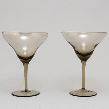 Ten champagne glasses/bowls, 1920s.