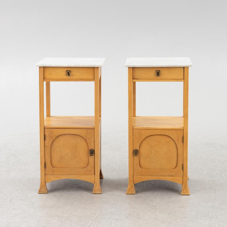 A pair of nightstands, 20th century.