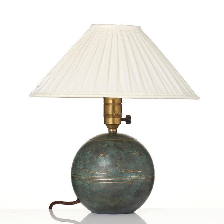 Erik Tidstrand, a table lamp model "28521", Nordiska Kompaniet, 1930s.