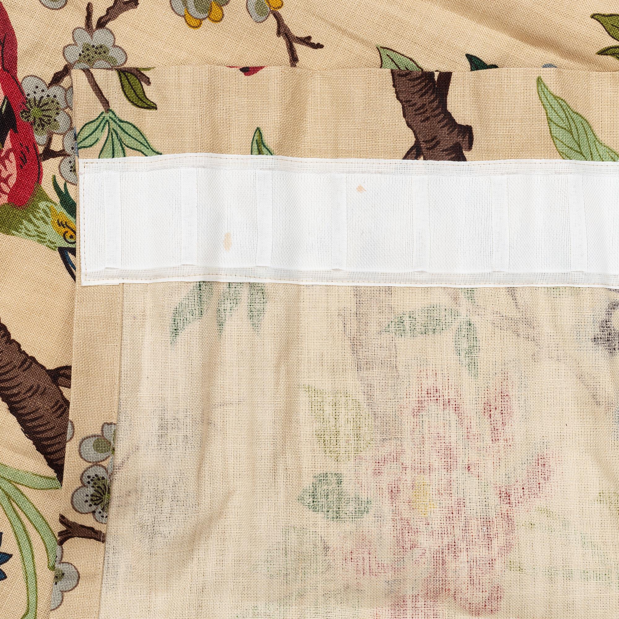 Three "Hydrangea" curtain lengths from GP & J Baker.