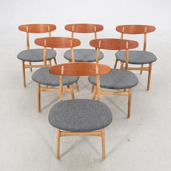 Hans J. Wegner, Chairs 6 pcs, "CH-30", 1950s-60s.