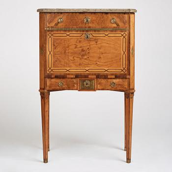 A Gustavian Secretaire, signed by G Foltiern (master in Stockholm 1771-1804), 1782.