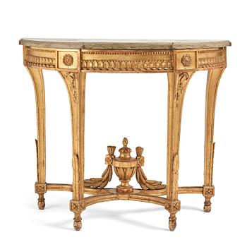 27. A Gustavian console table, Stockholm, second part of the 18th century.