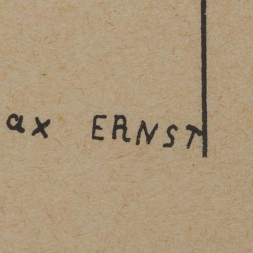 MAX ERNST, lithograph printed signature.