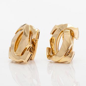 Cartier, örhängen, "Penelope Double C", 18K guld med certifikat.