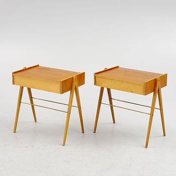 Nightstands, a pair, 1950s.