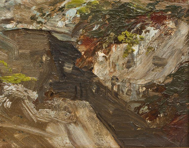 ISAK FREDRIK KULLBERG, olja på pannå. Signerad.