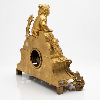 Table pendulum clock, Rococo style, early 20th century.