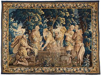 186. A TAPESTRY, tapestry weave, ca 303 x 402 cm, Flanders 17th century, Rebecca at the well.