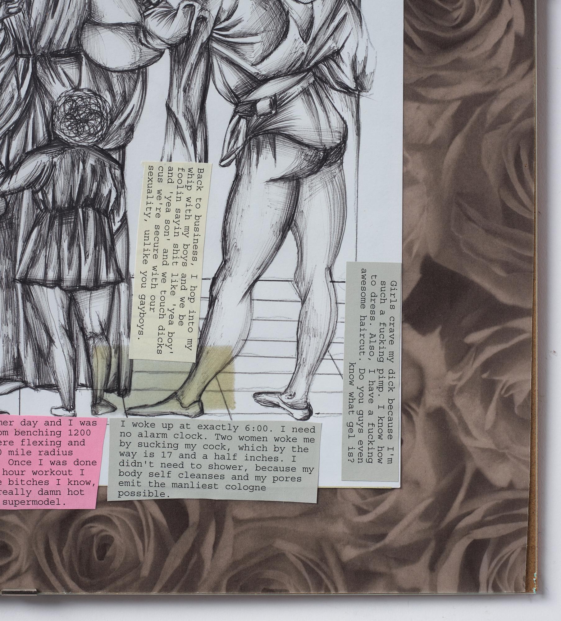 Nicolas Ceccaldi, collage och blandteknik på papper.
