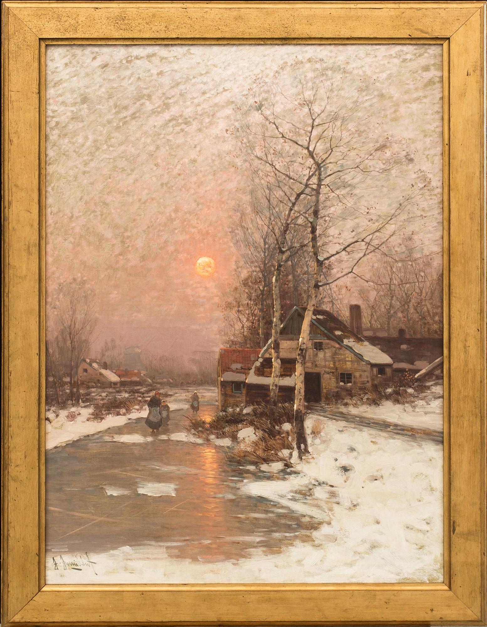JOHANN JUNGBLUT,  19th century, oil on canvas, signed.
