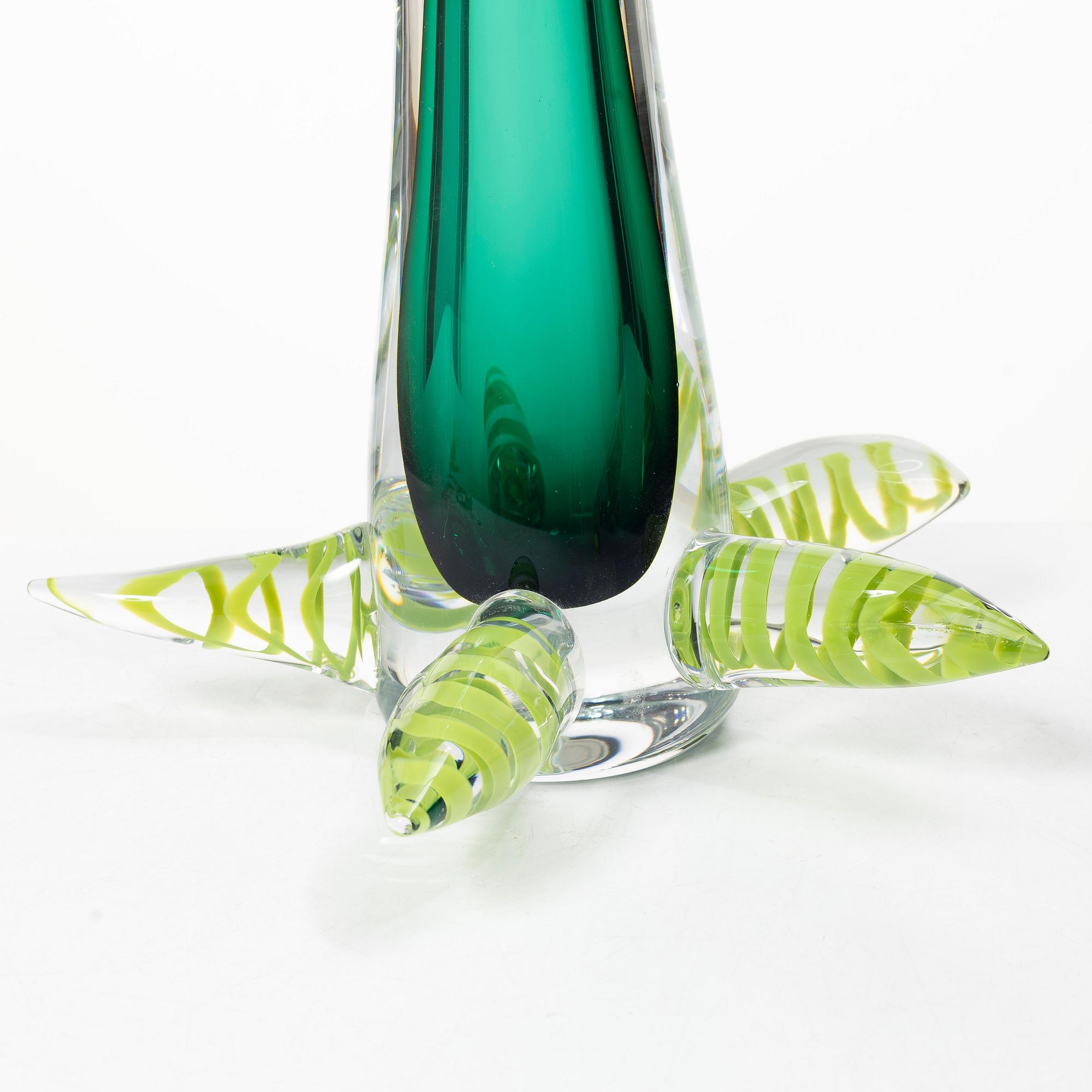 Erik Höglund, A unique glass vase, Strömbergshyttan, 1991.