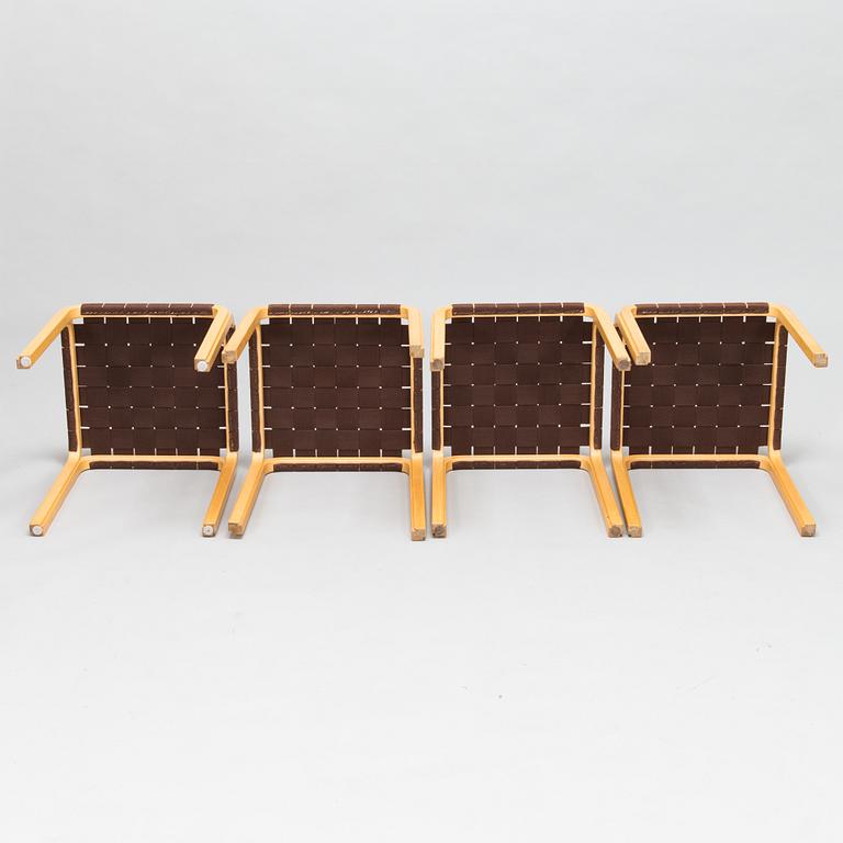 Alvar Aalto, A set of four mid 20th century 'Y61' stools for Artek. Finland.