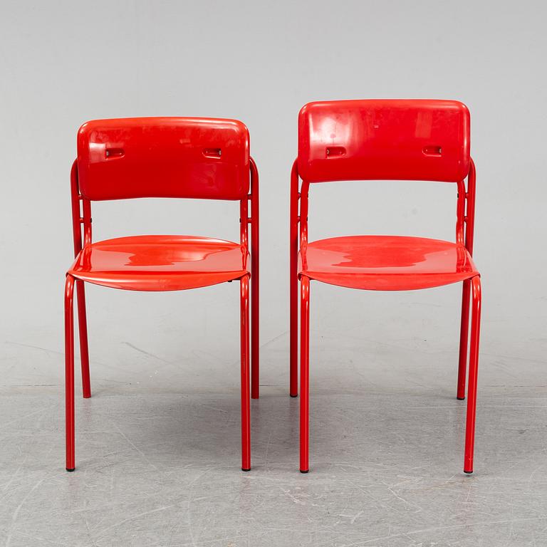 Six 'Folke' chairs by Niels Gammelgaard/ Box 25 Arkitekter, IKEA, 1970's.
