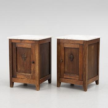A pair of bedside tables, early 20th Century.