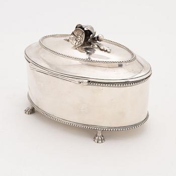 Arvid Floberg, sockerskrin, silver, Stockholm 1791.