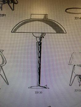 Bertil Brisborg, a model "33130" table lamp, Nordiska Kompaniet, Sweden, 1950's.