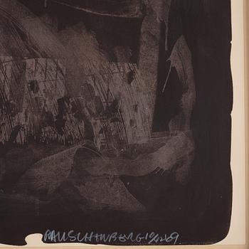Robert Rauschenberg, litografi. Signerad och numrerad 10/42 med vit krita.