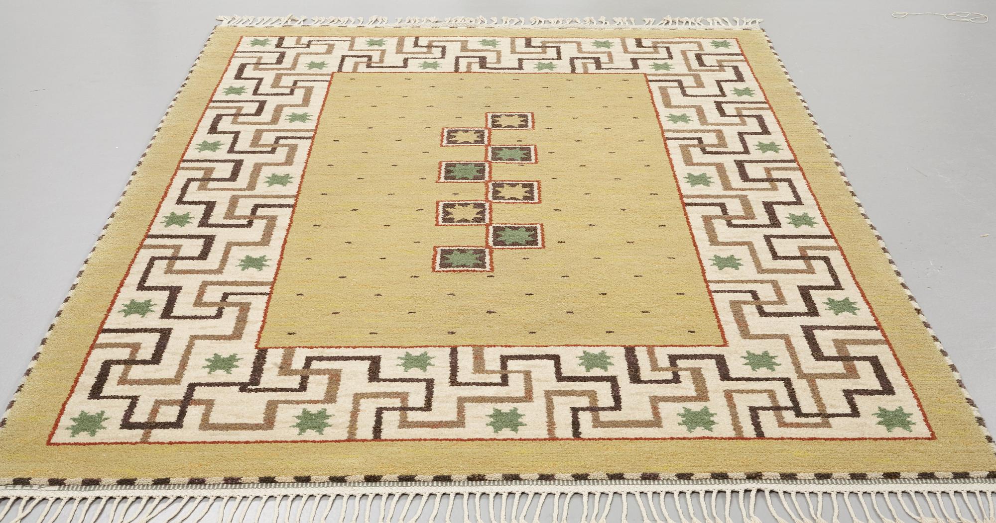 Märta Måås-Fjetterström, A CARPET, "Il Greco", knotted pile, ca 246 x 172 cm, signed AB MMF.