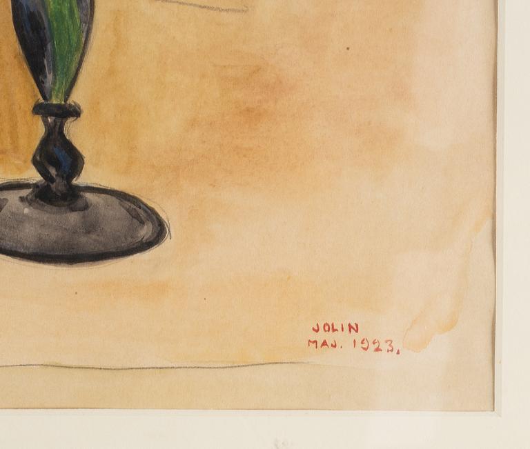 Einar Jolin, water colour. Signed and dated Maj 1923.