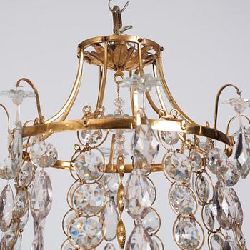 "Österbykronan", ljuskrona, för åtta ljus, Stockholmsarbete i s.k. Haga-modell, 1700-talets andra hälft, Gustaviansk.