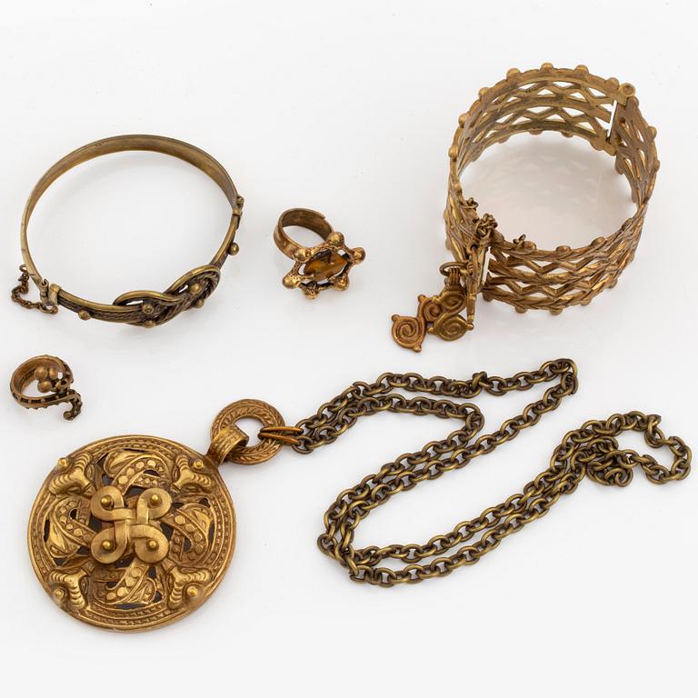 KALEVALA KORU, "Vikingasmycken", 5 delar, brons.