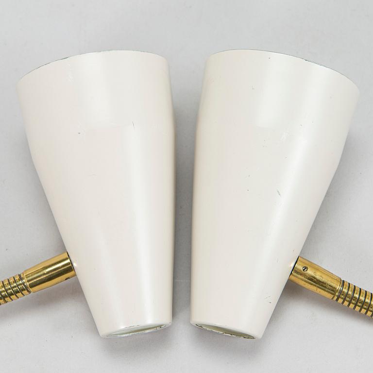 Lisa Johansson-Pape, a pair of 1960's '50-056/2, wall lights for Stockmann Orno.
