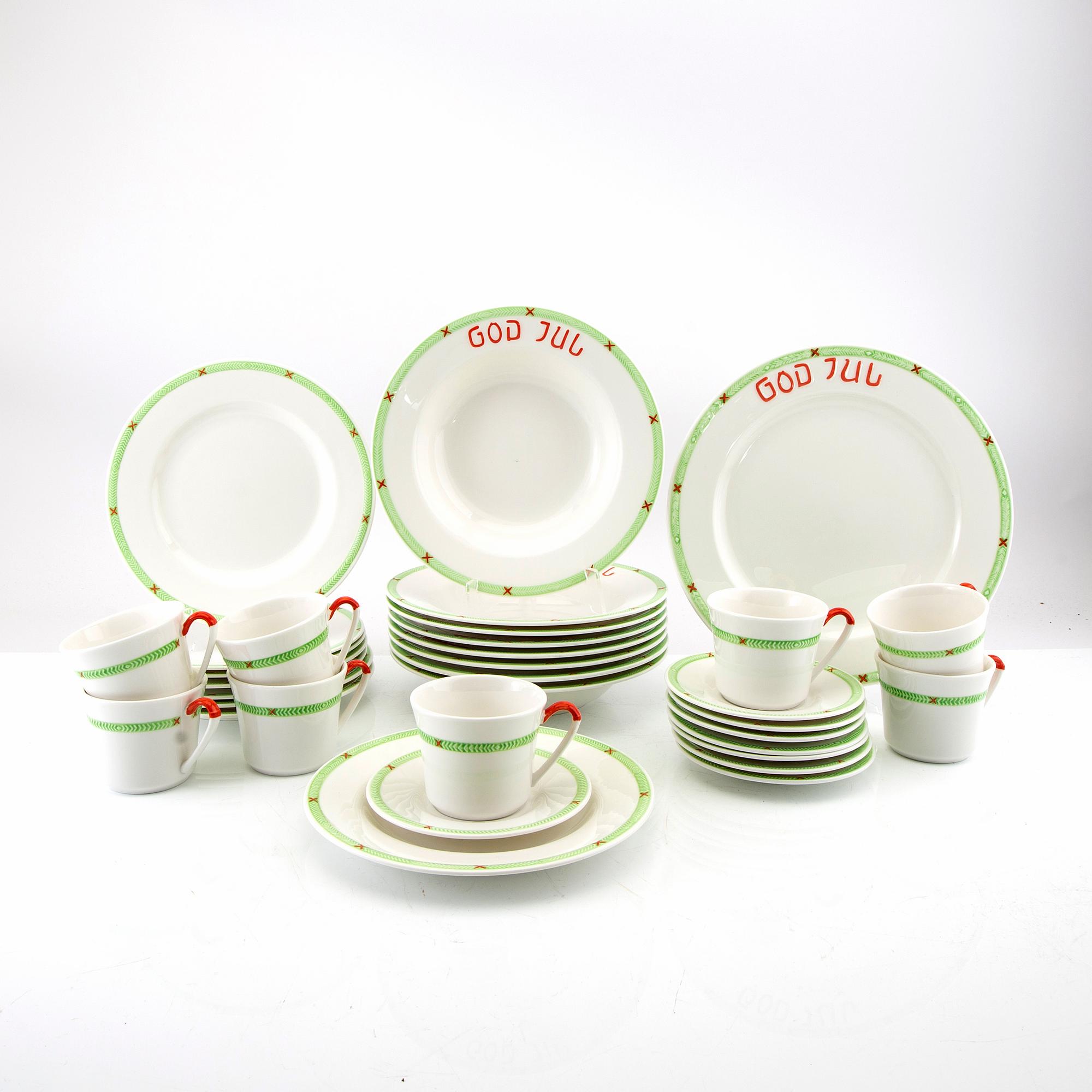 Service, "Jul" 26 dlr Rörstrand porcelain, later part of the 20th century.