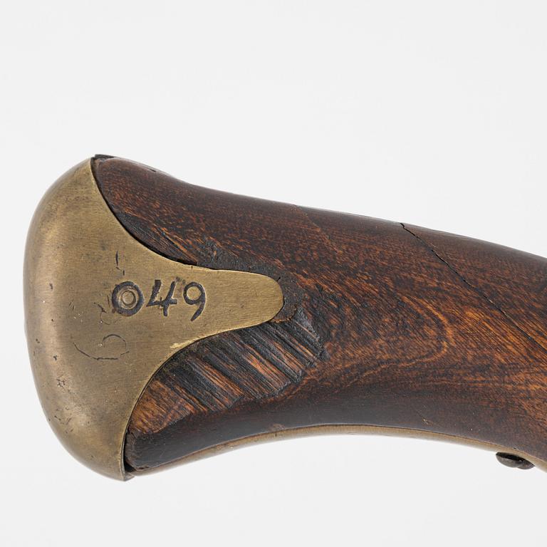 Flintlåspistol, svensk, m/1807, flankör.