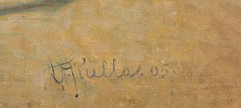 AXEL KULLE, olja på duk, signerad och daterad 1905.