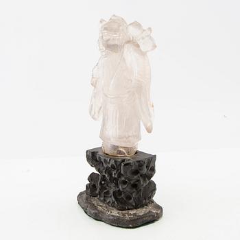 Sculpture, China, 20th century, stone and rock crystal.