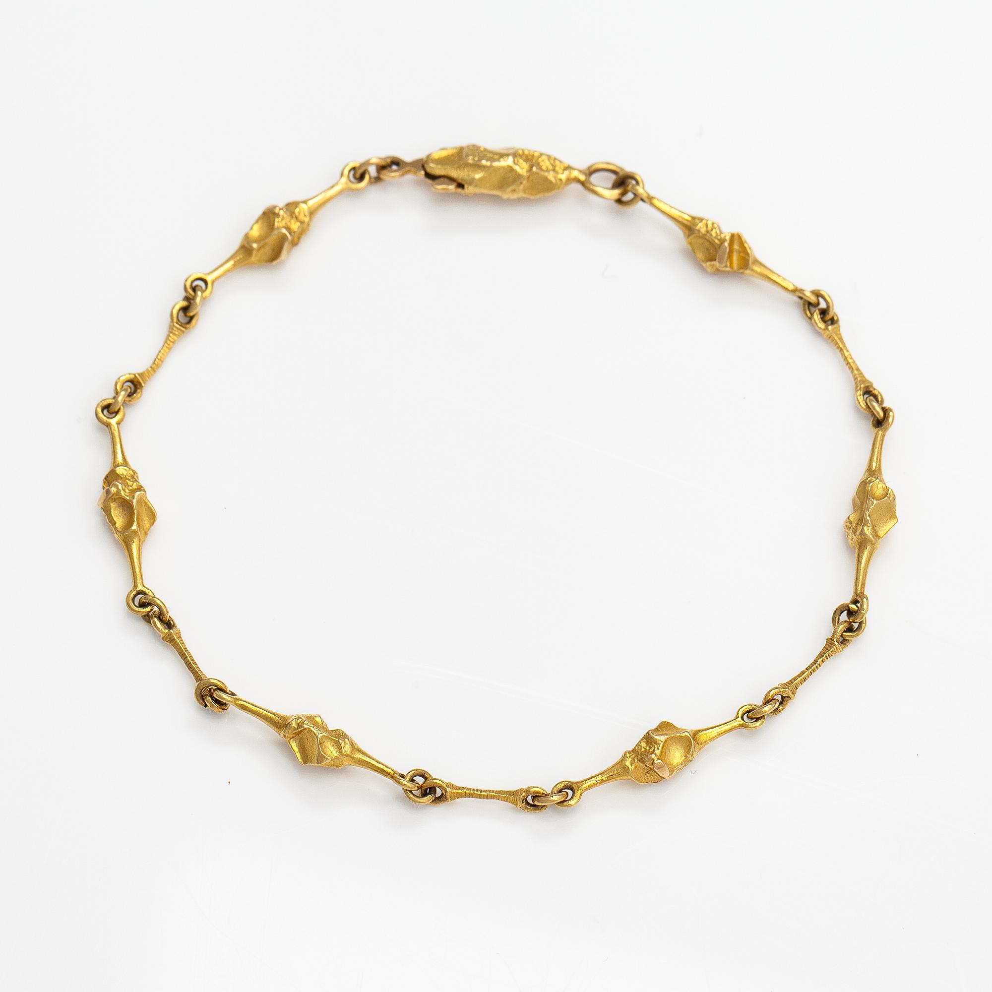 Björn Weckström, Armband "Nugget", 18K guld. Lapponia 1983.