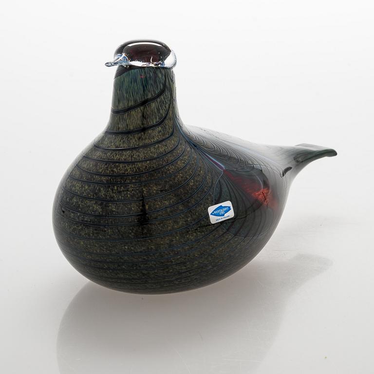 Oiva Toikka, a glass bird, signed O. Toikka Nuutajärvi.