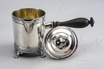 Peter Johan Zetterling chokladkanna silver Linköping 1793.
