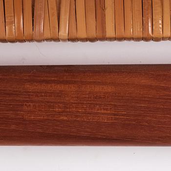 Hans J. Wegner, a set of eight teak chairs, model "W2", C.M. Madsen, Denmark 1950s.