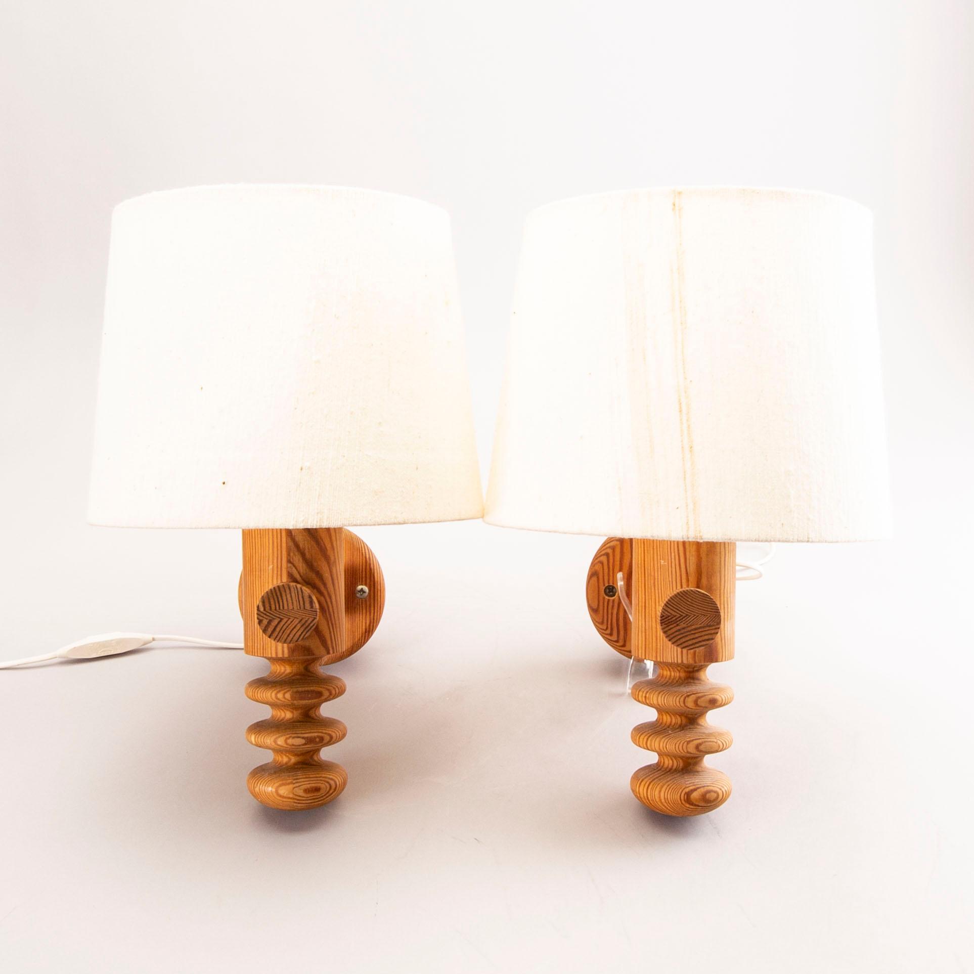 Uno & Östen Kristansson, vägglampor ett par Luxus 1970-tal.