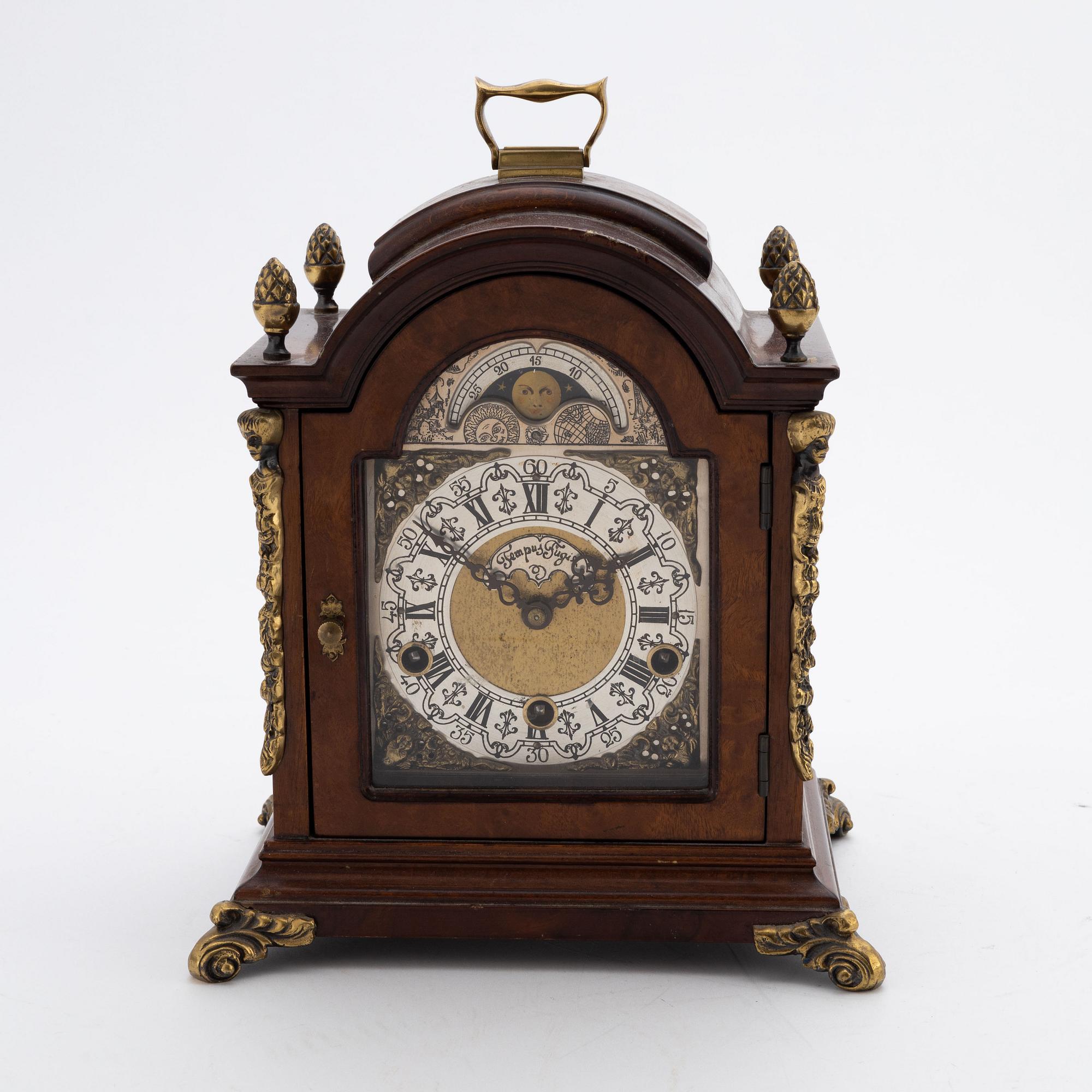 A 20th Century striking table clock by John Warmink, Netherlands.