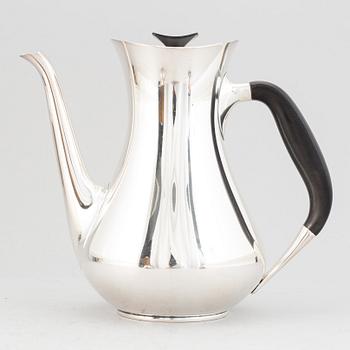 Three pieces silver coffe service,