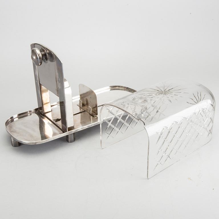 OSTKUPA / OSTGUILLOTIN, glas och nysilver, 1900-tal.