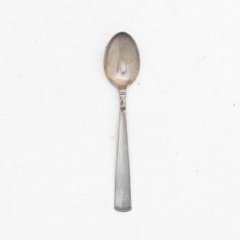 Jacob Ängman, 13 silver coffee spoons, 'Rosenholm', GAB, Stockholm, 1951-61.