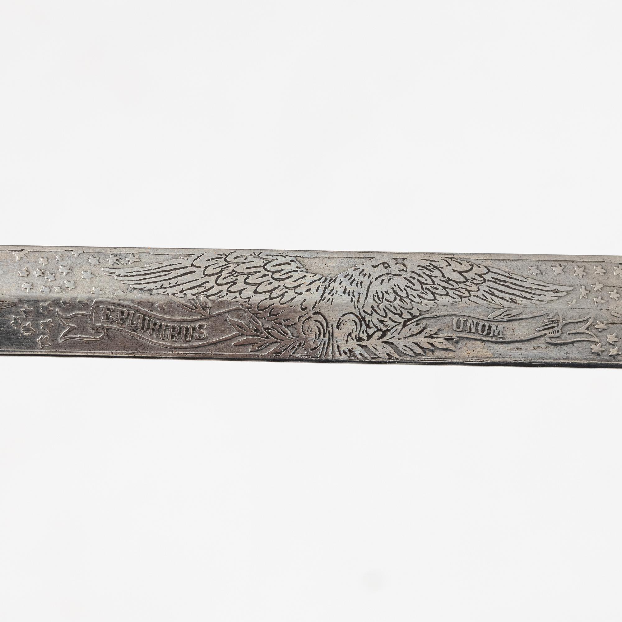An American officer's sword, 18th/19th century.